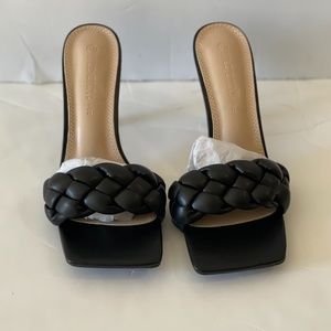 Braided Design Women's Mule Heels